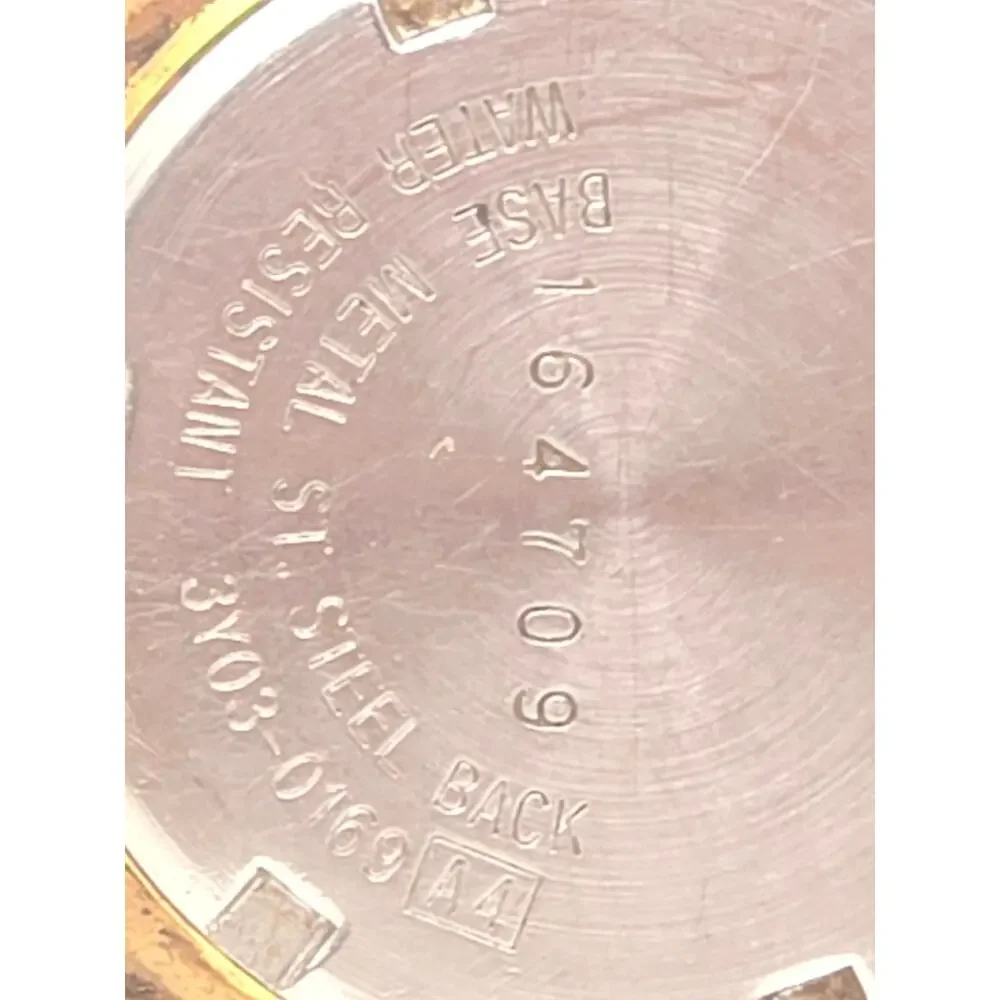 Seiko Quartz Gold Tone Day Date Watch Small Link Bracelet